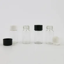 100 x 3ml Travel Mini Clear Glass Bottle With Screw Cap Orifice Reducer with 2 Cap Essential Oil Sample Vial Makeup Accessories 1g 99 9% zirconium metal piece s in glass vial element 40 sample