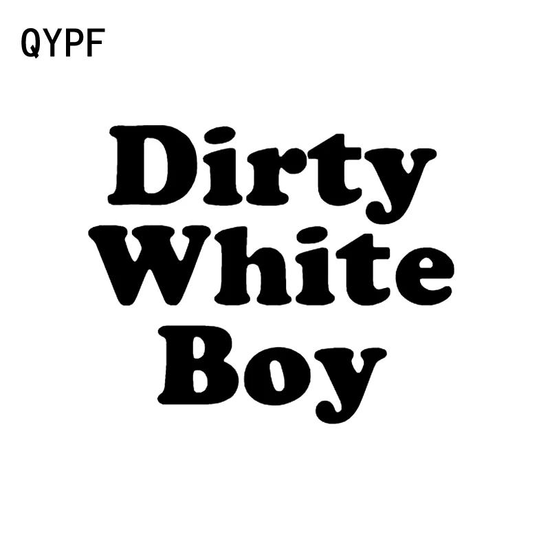 QYPF 12 6 см * 10 3 смешные черные серебряные виниловые мотоциклетные грязно белые