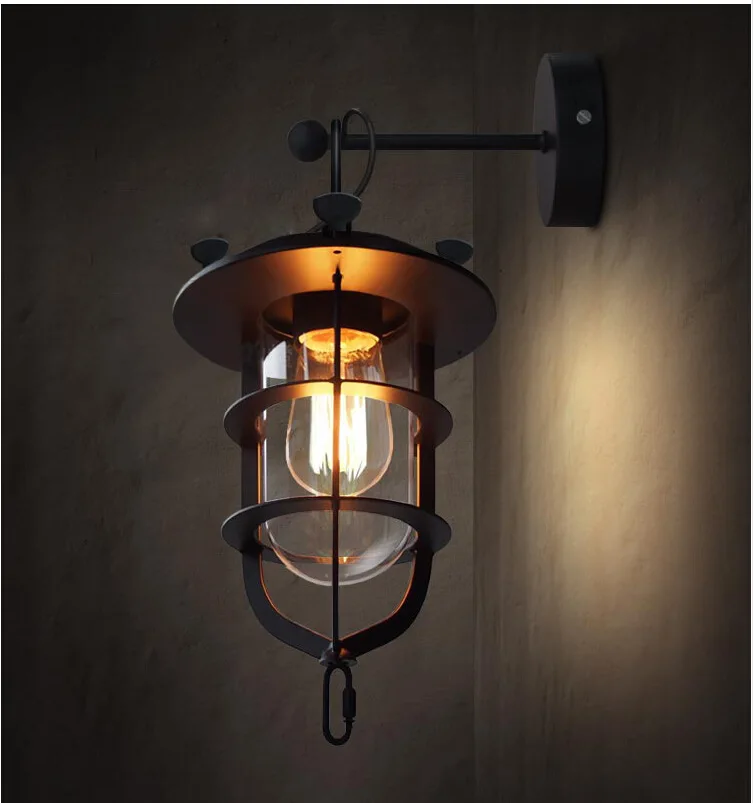 Vintage Vintage Sconce Lights Plated Loft Iron Wall Retro Industrial Bathroom Stair Antique Lamp balcony corridor lighting