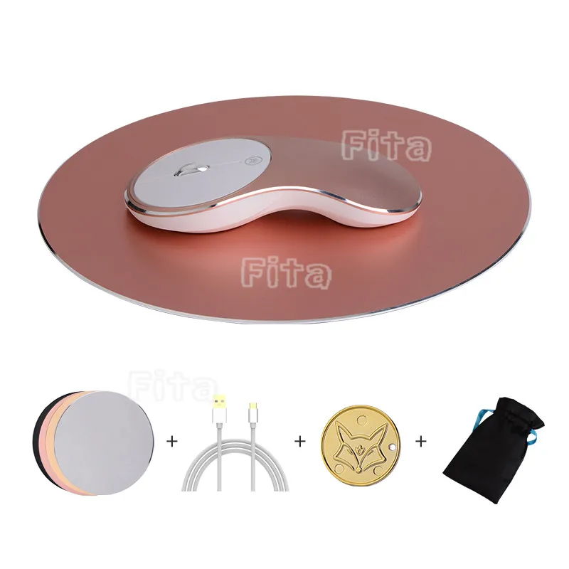 

Wireless Computer Mini Mouse Rechargeable Silent 2.4GHz USB Metal Mouse for PC Mackbook UFO Type Fashion Cool Mouse Mice Q8