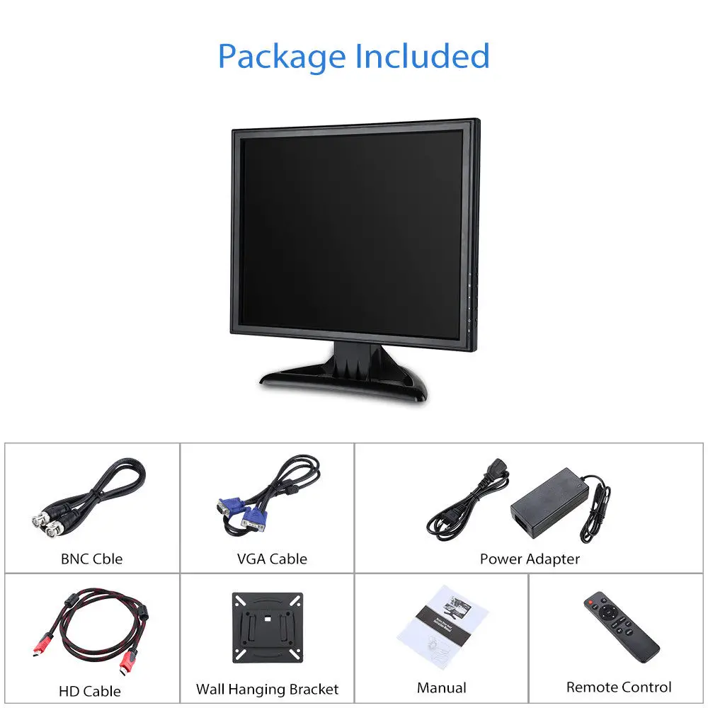 EYOYO 17 &quot1280*1024 ЖК монитор Видео Аудио встроенный двойной динамик VGA AV HD BNC для