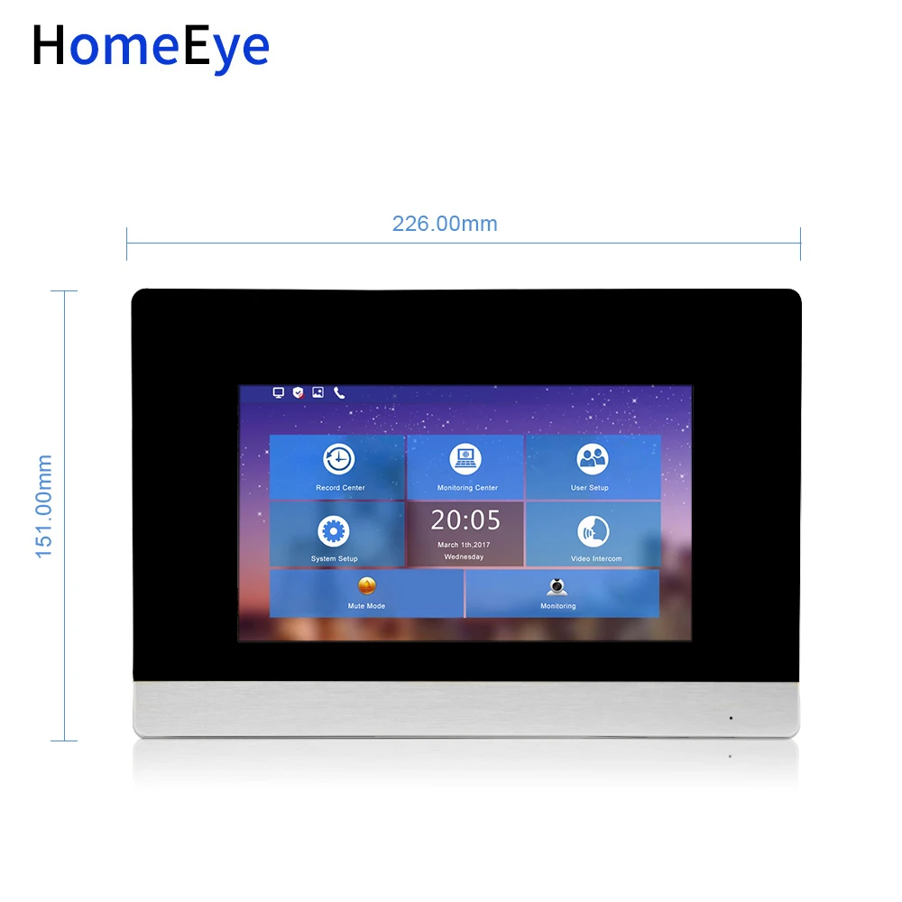 HomeEye 720P HD WiFi IP Video Door Phone Video Intercom Android/IOS APP Remote Unlock Home Access Control System 1-6 +POE Switch