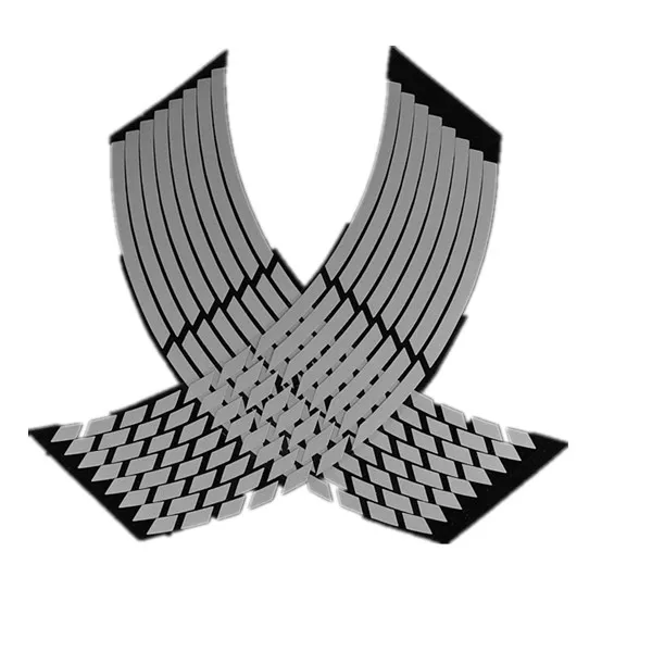 6 цветов на выбор, 16 полосок, наклейка на колеса, светоотражающая лента на обод, лента на велосипед, мотоцикл, 16, 17, 18 дюймов, наклейка, s аксессуар - Цвет: Белый