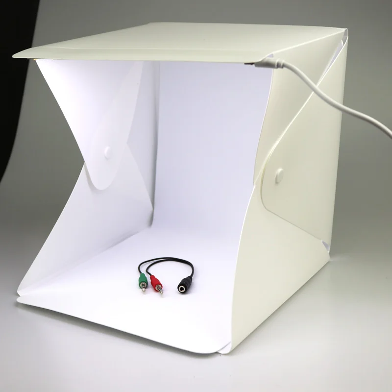 40 см светодиодный светильник мини-Фотостудия коробка для фотосъемки светодиодный светильник для комнаты палатка настольная съемка софтбокс аксессуары фон светильник коробка