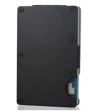 Black Valink Модный тонкий карбоновый держатель для карт RFID не сканирующий металлический кошелек мужской кошелек Carteira Masculina Billetera - Цвет: Black
