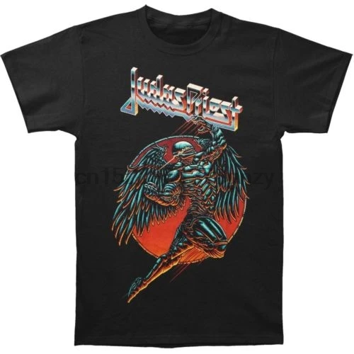 

Mens Judas Priest Redeemer Personality Black T-shirts T Shirt Summer Tops Tees
