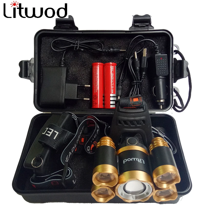 Koop Litwod Z20 CREE XHP70 Led Koplamp Power Bank Functie Micro USB Oplaadbare 18650 Batterij zoom koplamp hoofd zaklamp Lamp