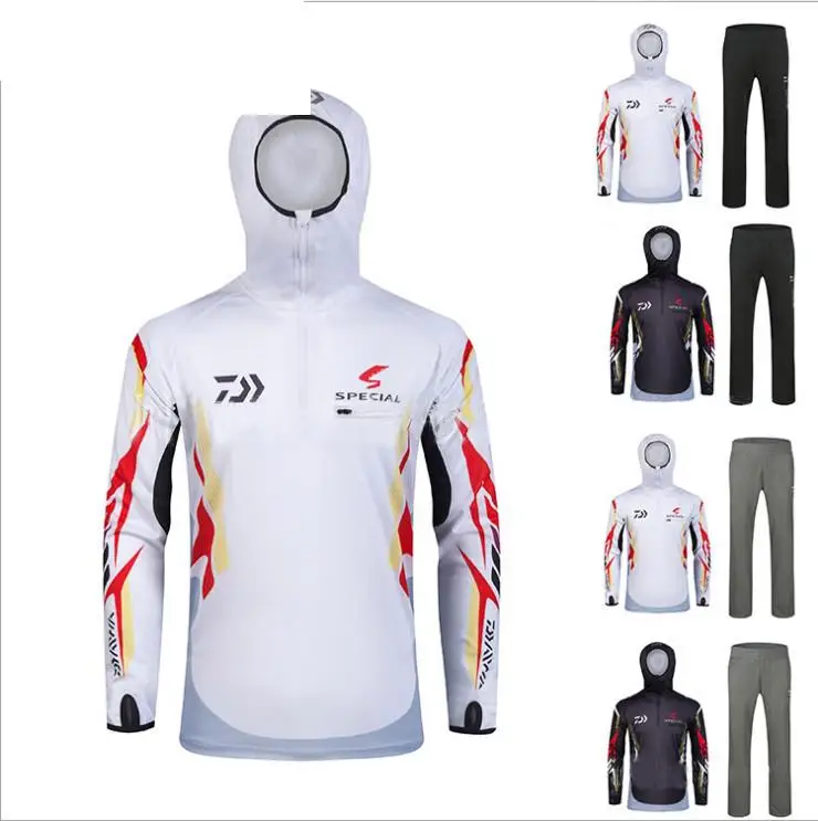 

2017 Daiwa/Dawa Warm Fishing Clothing sets Men Breathable Sun UV Protection Outdoor Sportswear Suit Fishing Shirt Fishing Pants