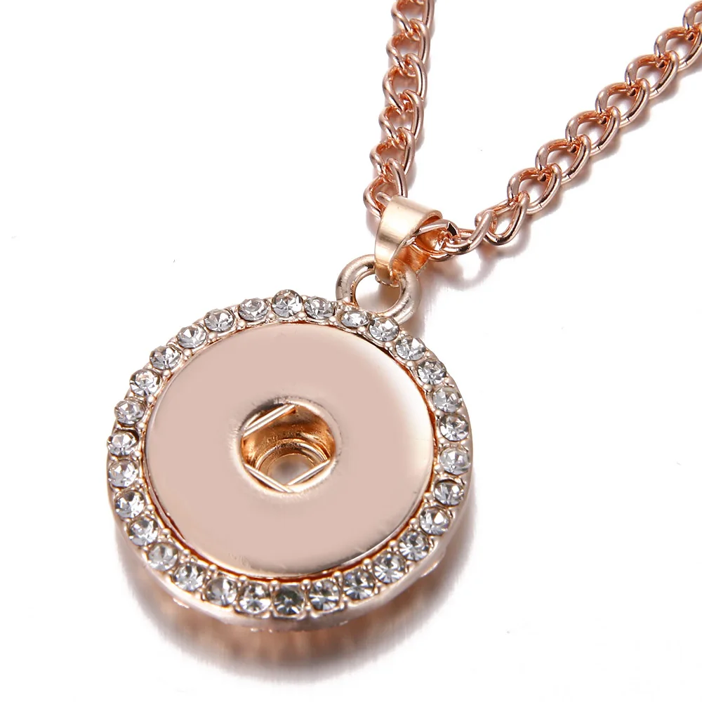 Простой стиль ожерелья для мужчин со стразами розовое золото цвет fit 18 мм украшение с защелкой для женщин Fit Рождественские подарки