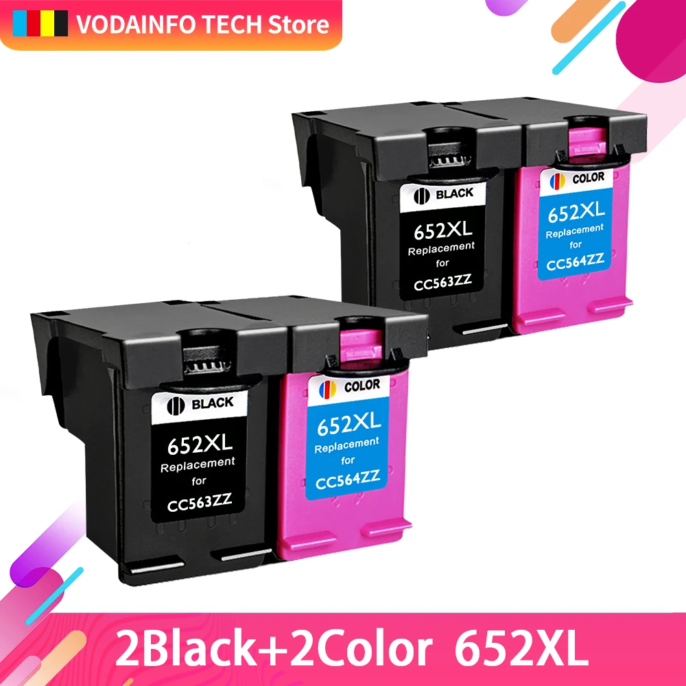 CMYK поставки 652XL картридж Замена для hp 652 патронов Deskjet 2135 2136 1115 1118 2138 3635 3636