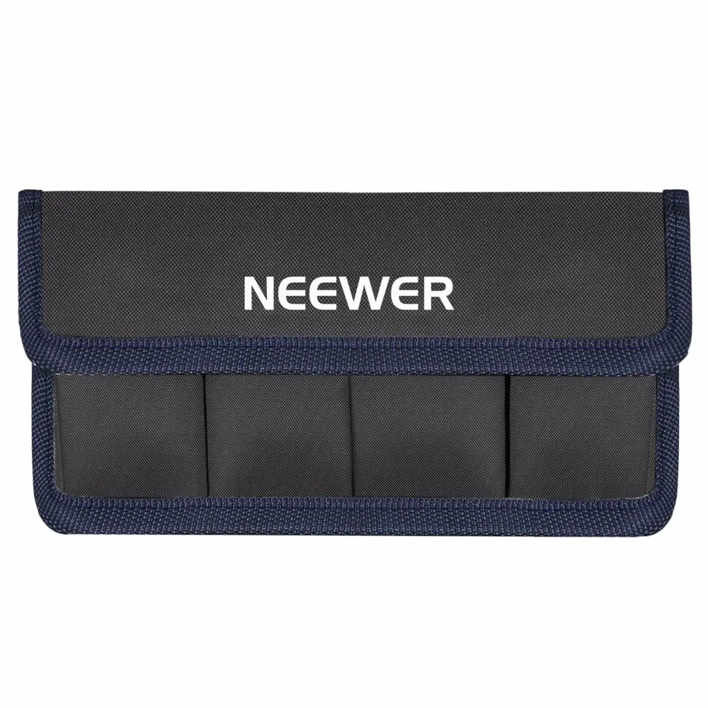 

Neewer DSLR Battery Bag Holder Case for AA Battery and lp-e6 lp-e8 lp-e10 lp-e12 en-el14 en-el15 fw50 f550 and More (Blue)