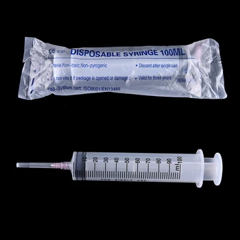 

Hot Sale 1pc 100ml Safety Disposable Clear Plastic Measuring Syringe Nutrient Sterile Health Care
