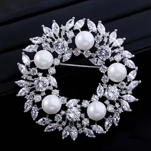 

Red Trees Brand Brooch Drop High Quality Brooches For Wedding With AAA Cubic Zirconia Sweater Coat Accessories Christmas Gift