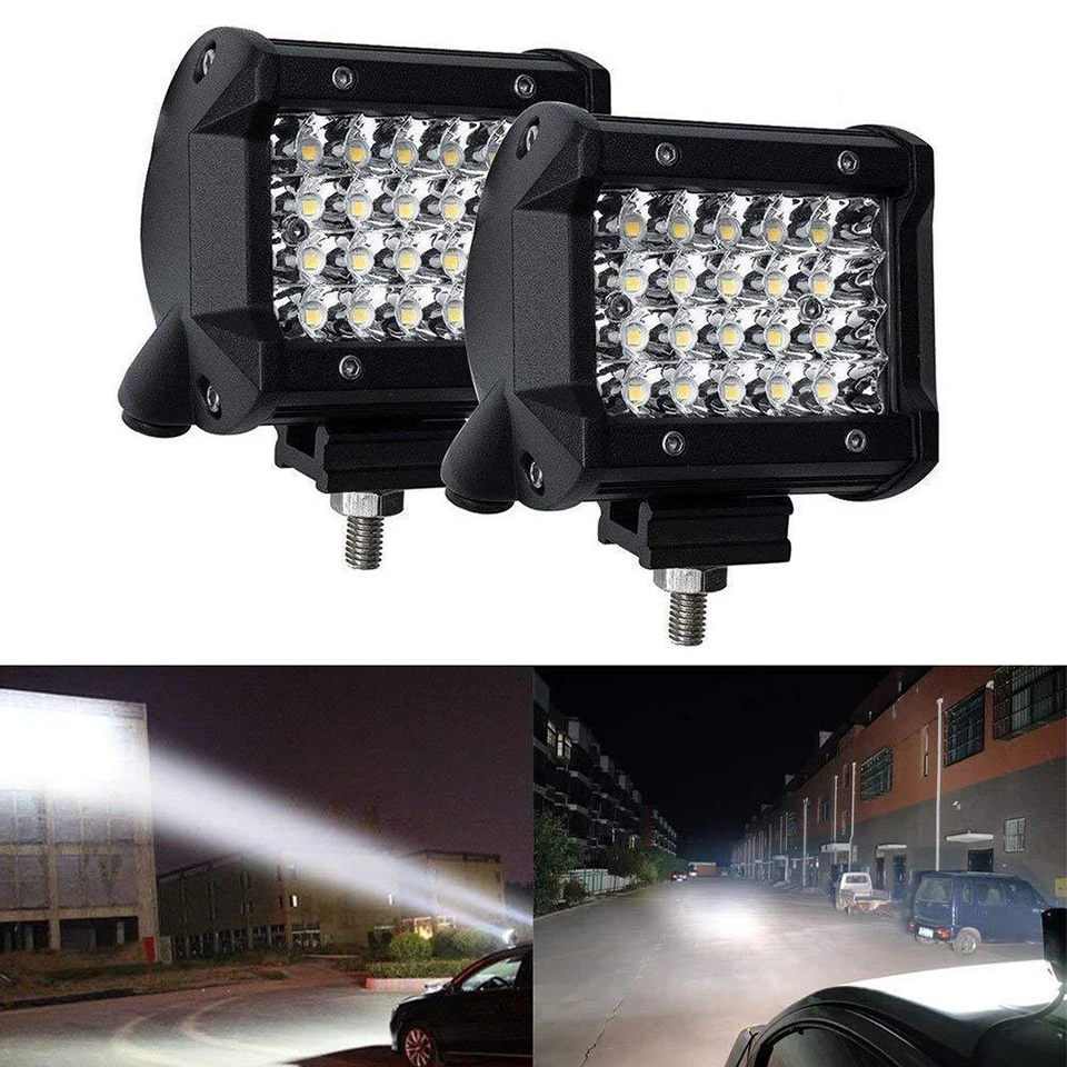 

Led Light Bar 4 Inch 4 Row 72W Work Light Off Road 4x4 Fog Light Driving Light SUV ATV Modified Roof Light Truck Boat Tractor