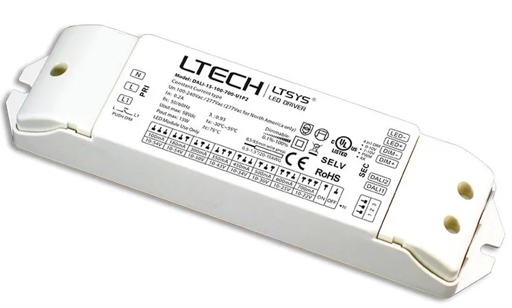 

DALI-15-100-700-U1P2;CC DALI Dimming Driver;1W-15W/100-700mA/10-54Vdc