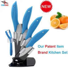 Абсолютно новая патентная фруктовая Полезная Ручка в форме дельфина керамический нож для фруктов набор " 4" " 6 дюймов+ Овощечистка+ акриловый держатель наборы кухонных ножей