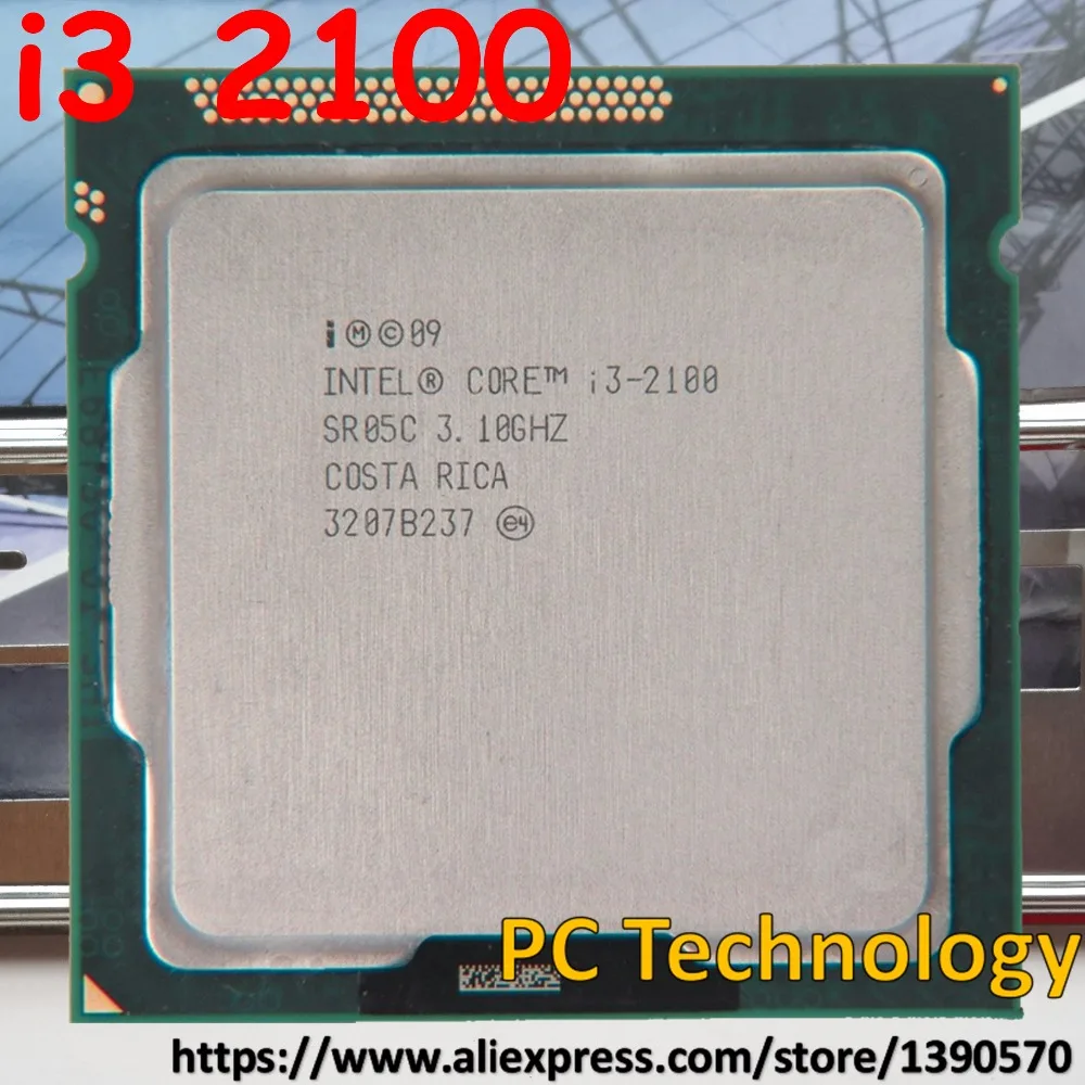 Оригинальный процессор Intel i3 2100 3 1 ГГц/3 МБ/два ядра/разъем 1155/Бесплатная доставка