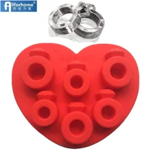 6 полости АЛМАЗНОЕ КОЛЬЦО силиконовый кубик льда лоток мороженое форма для печенья шоколада DIY Форма для маффинов десерт плесень инструмент для украшения