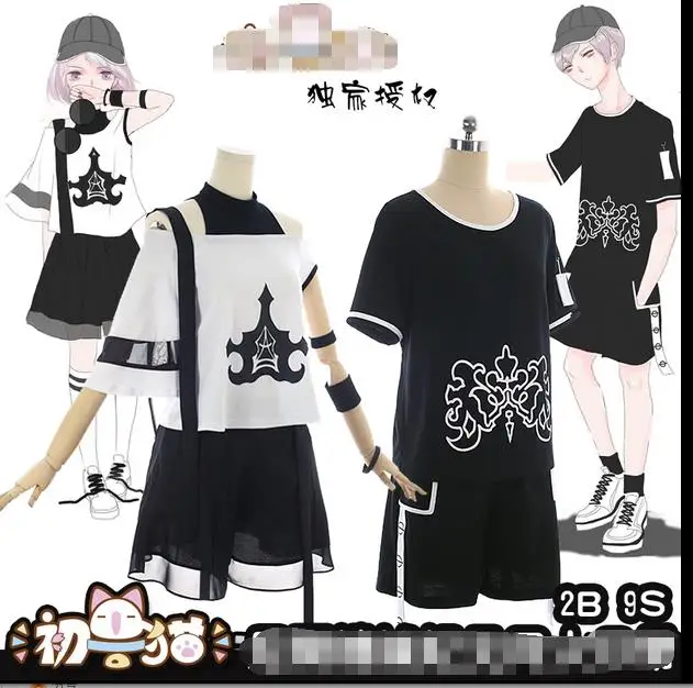 

2018 hot Anime NieR Cosplay YoRHa No.2B 9S cosplayfull NieR set Cosplay for 2B 9S free shipping new