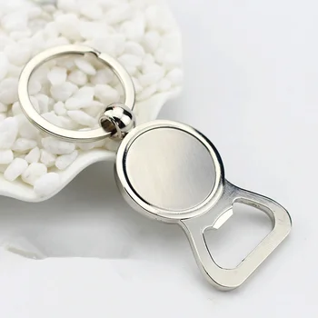 

10 pieces/lot Engraved Bottle Opener Keyring Wedding Favor Keepsake key chain keychain round metal alloy keyring