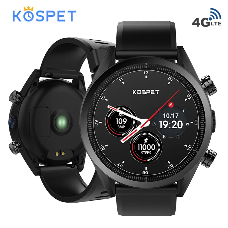 Смарт часы Kospet Hope на базе Android 1 39 3 ГБ + 32 2G дюйма AMOLED Wi Fi/GPS/ 8 Мп Sim карта класс защиты