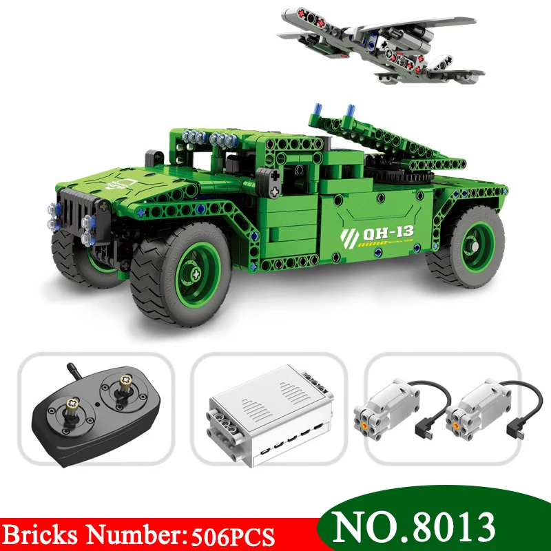 AIBOULLY 8013 506 шт. военный дистанционного управления Управление RC Jeep БПЛА беспилотный