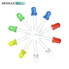 100 шт. светодиодный 5 мм красный синий белый желто-зеленый светодиод красный поворот красные Диоды лампа повышенной яркости Diy Kit