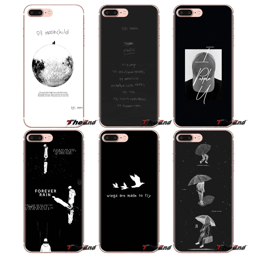 

RM Mono 2018 Mixtape Transparent Soft Shell Case For Huawei G7 G8 P7 P8 P9 P10 P20 P30 Lite Mini Pro P Smart Plus 2017 2018 2019