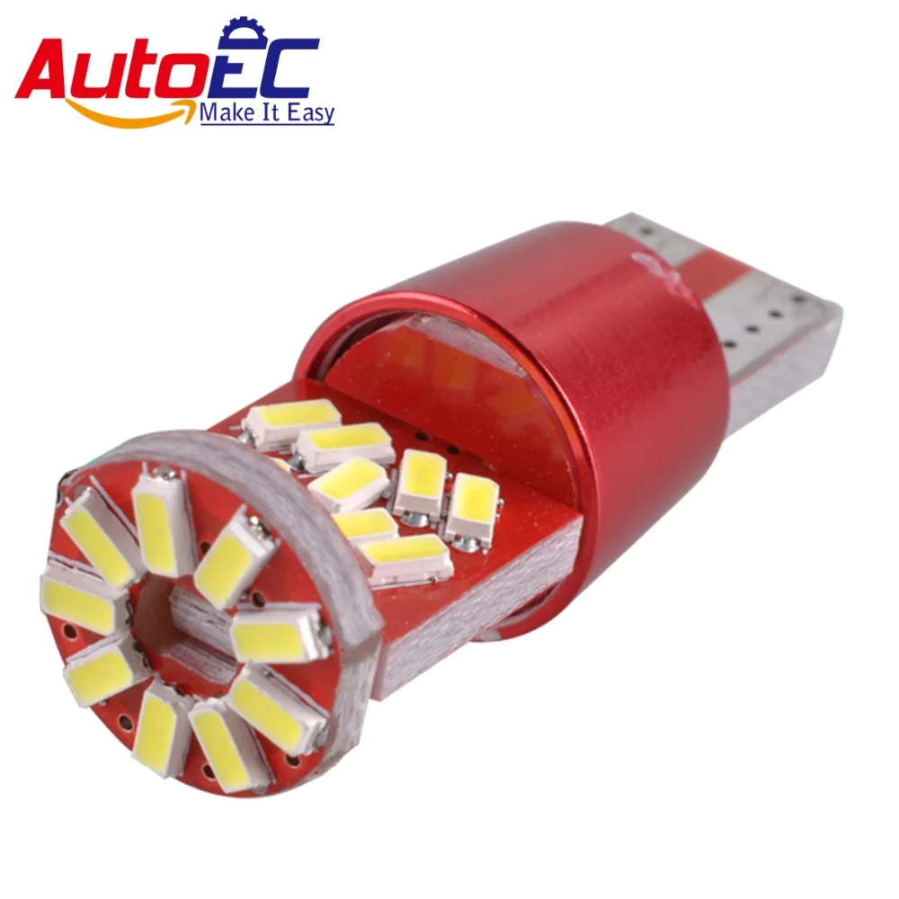 

AutoEC 100x T10 3014 27 SMD LED Canbus безошибочный автомобильный маркер габарисветильник огни для парковки лампа 12 в-24 в # LB169