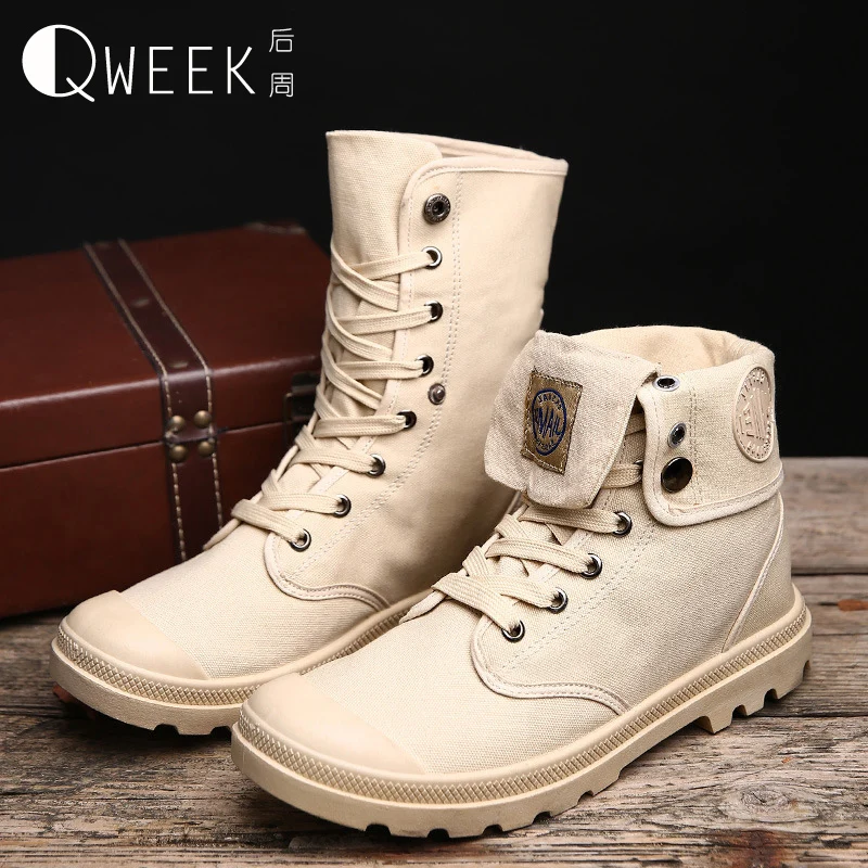 ankle canvas boots