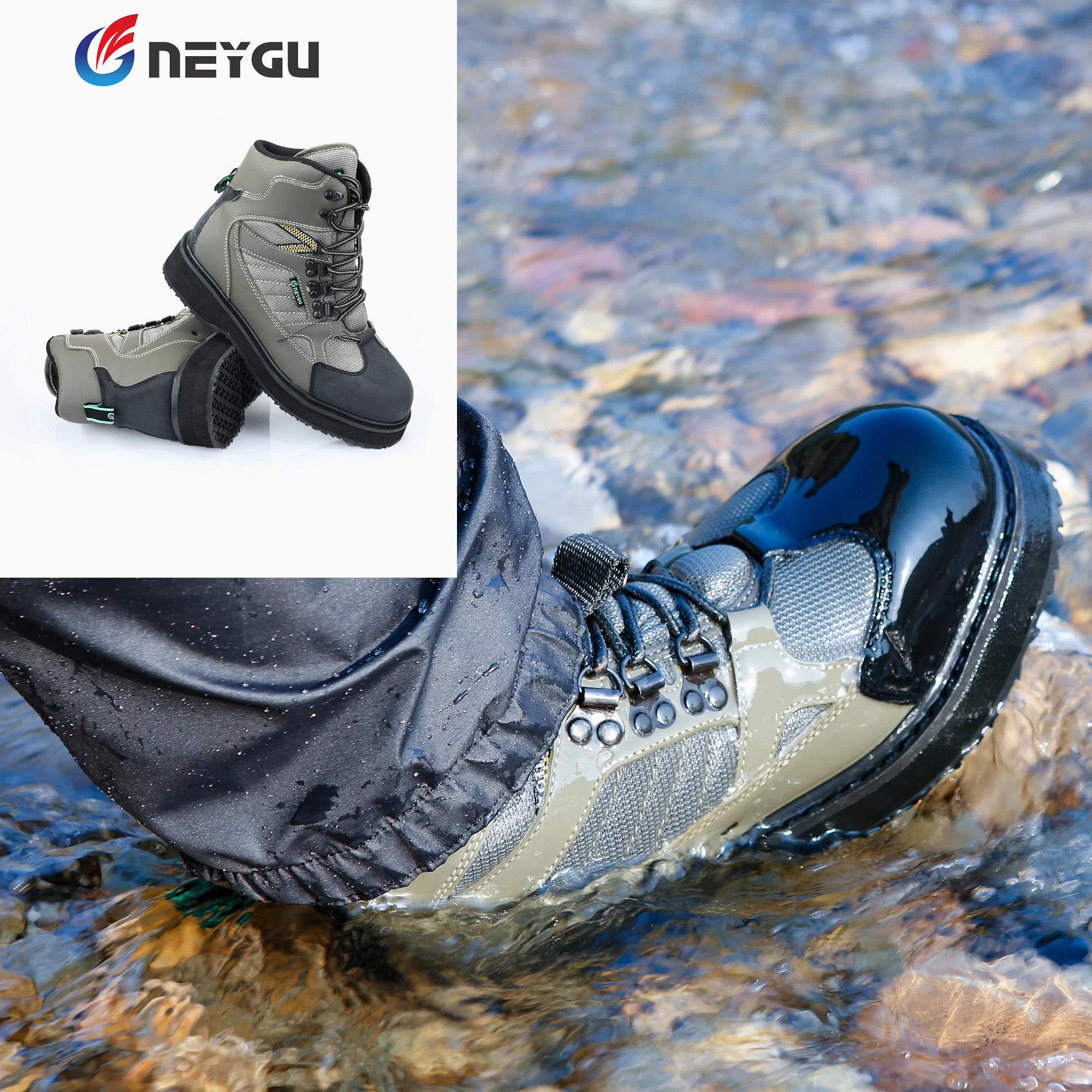 

NEYGU fly fishing wading boots ,hard-wearing wader shoes for hunting with felt sole suit for outdoor sports