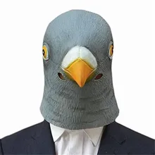 Fashion Creepy Pigeon Head Mask Latex Prop Animal Cosplay Costume Party Halloween
