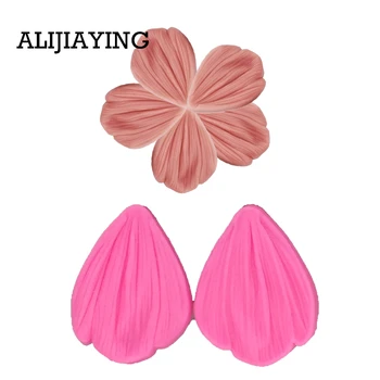 

M0681 2Pcs/set chrysanthemum petal cake decorating tools flower Fondant chocolate Silicone mold dessert decorators moulds
