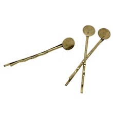 100 бронзовые заколки для волос с клеевой накладкой