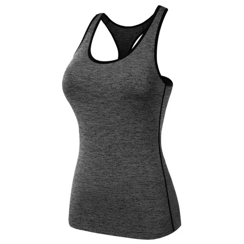 

Tank Top Vest Women Quick-Dry Sports Running T-Shirt Gym Fitness Yoga Workout
