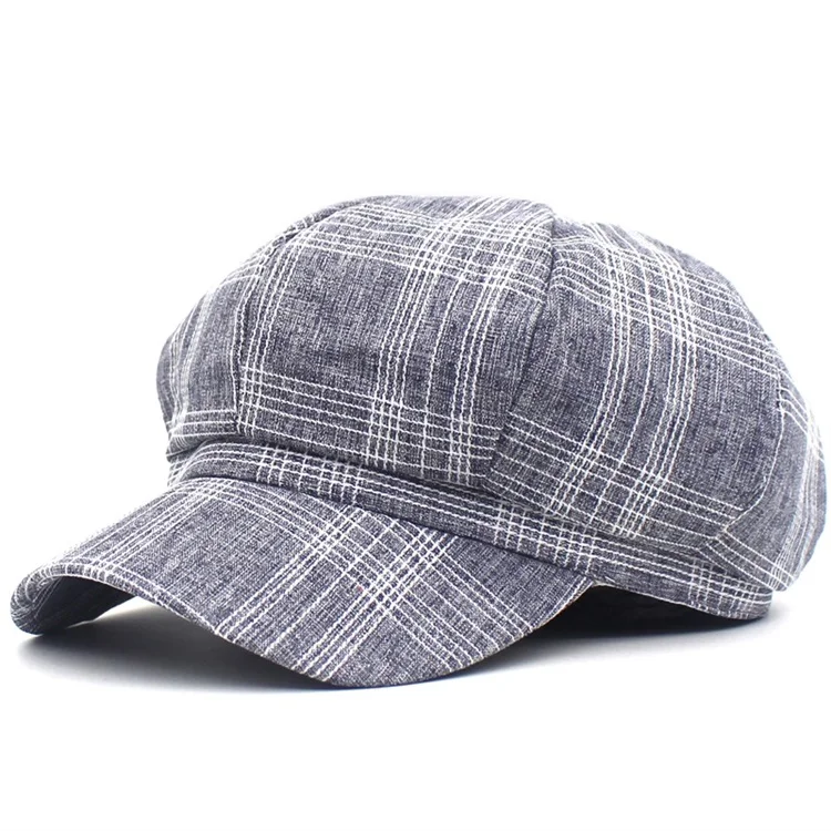 Lanxxy женский берет Hat моды Gorro кепки в клетку женские Повседневное Casquette береты Gorras шляпы на весну-лето - Цвет: blue