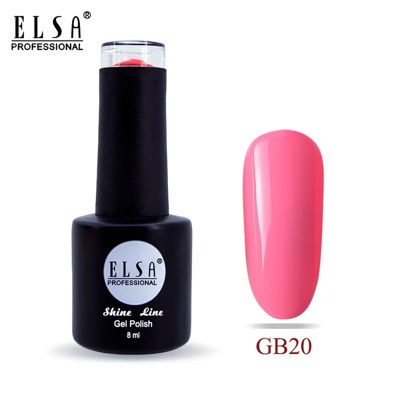Elsa 8 мл Гель-лак для ногтей для маникюра полуперманентный Vernis верхнее покрытие УФ светодиодный Гель-лак впитывающийся художественный Гель-лак для ногтей - Цвет: GB20
