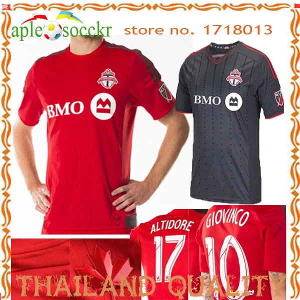 Toronto FC 2015 Home Red Soccer Jersey USA Major League Soccer Toronto