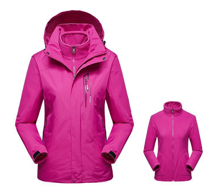 Зимняя Флисовая теплая куртка из 2 предметов для мужчин и женщин, для занятий спортом на открытом воздухе, ветровка для походов, катания на лыжах, кемпинга, теплые пальто, VA324