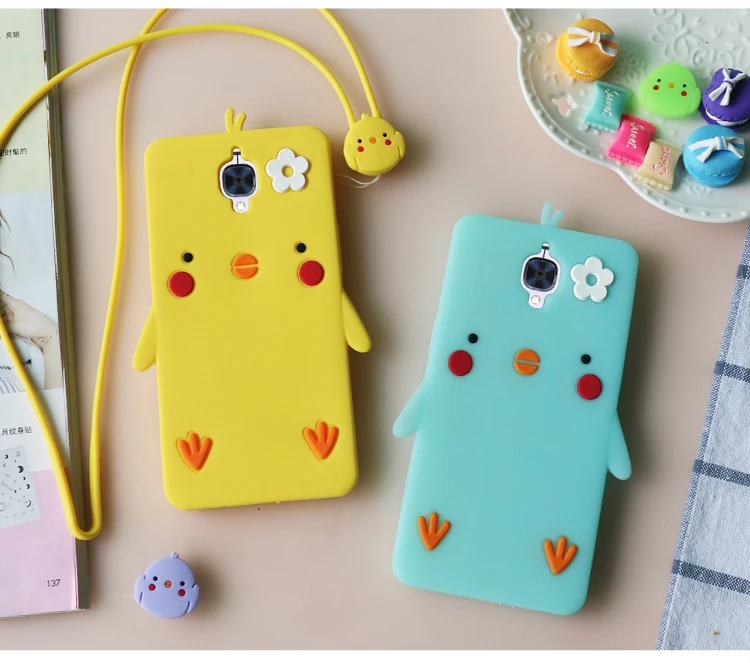 Oneplus 3T Cartoon Case Cute chicken Silicone back phone cover for / 3/ Oneplus3 cases |