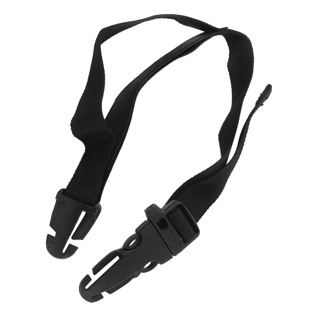 

Adjustable Backpack Webbing Chest Strap with Whistle Buckle Black