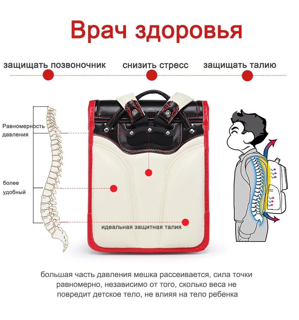 Coulomb Randoseru школьные ранцы для мальчика Детский рюкзак из искусственной кожи на молнии и застежке Регулируемый Студент Bookbags 2018 Лидер продаж