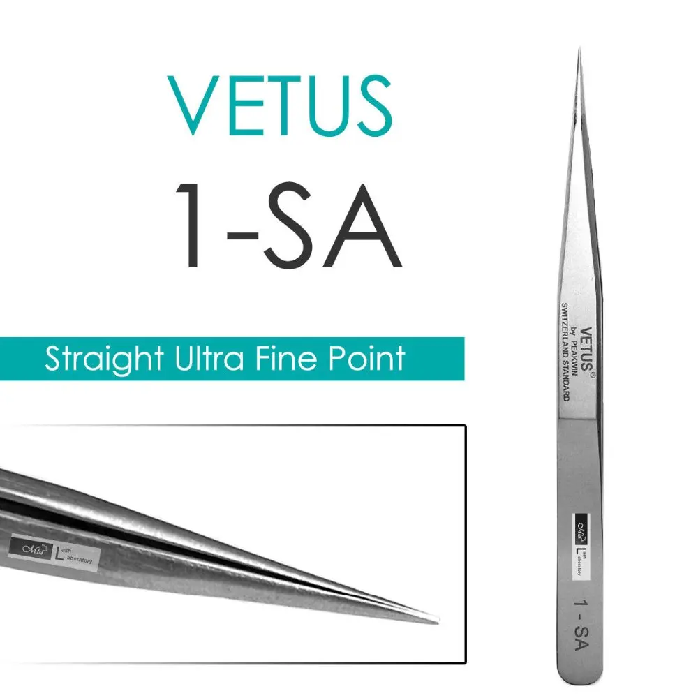 

VETUS 1-SA Straight Ultra Precise Extra Fine Point Tweezers Eyelash Extension