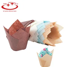 50 шт. коробка для кексов карамельного цвета бумажная упаковка для кексов форма для выпечки подкладочный чехол лоток вечерние форма для торта декоративная инструменты Инструменты для кексов