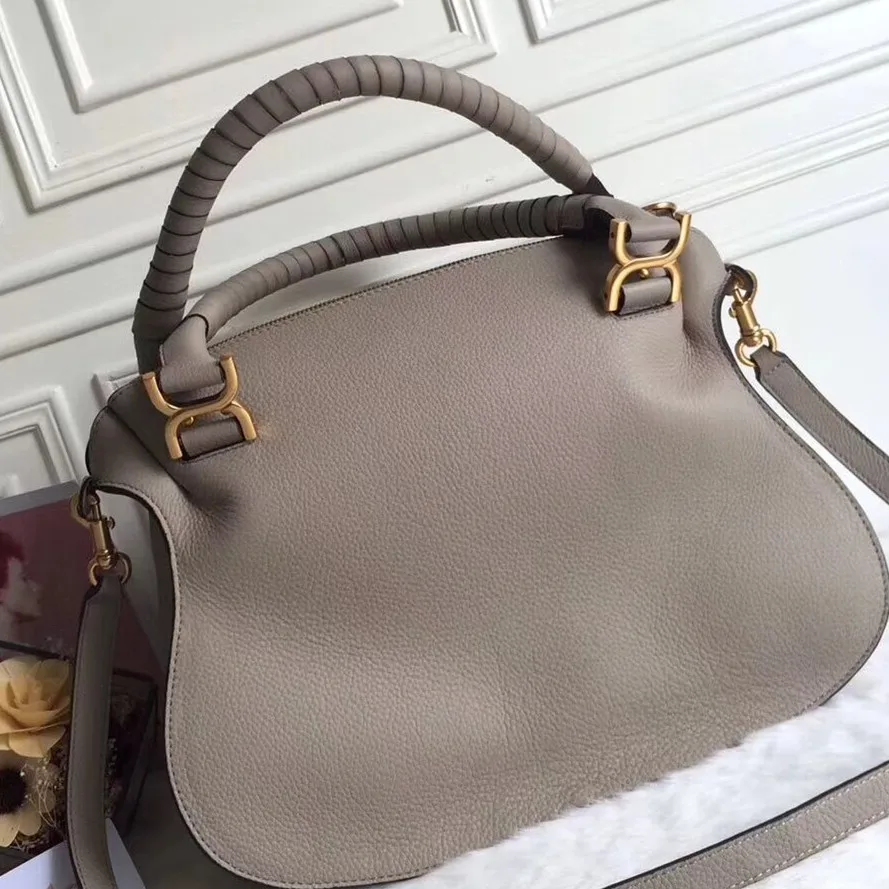 FANSIMAN Women's handbag Top Quality Handbag genuine leather Gray Color