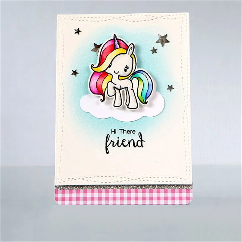 

Naifumofo Unicorn Balloon Metal Cutting Dies Frame for DIY Scrapbooking Card Making Album Embossing Crafts Die Cut New Craft
