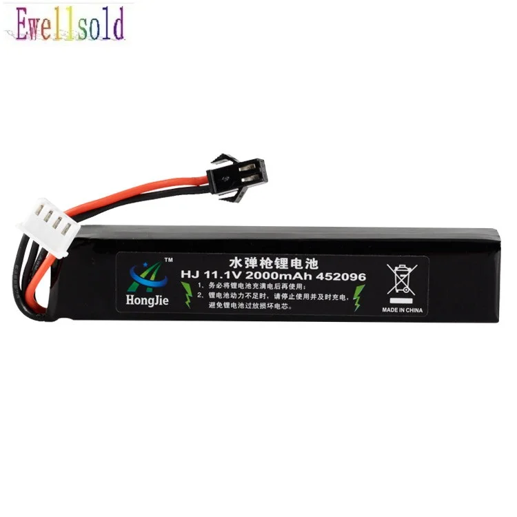 

Ewellsold 11.1V 2000mAh LiPo Battery 30C 3S Max 60C Mini Airsoft gun RC Model Quadcopter RC Airsoft Gun Battery 452096