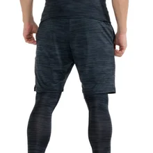 Открытый Для Мужчин's сжатого быстросохнущие шорты с отделкой узкие черные кроссовки для бега тонкие спортивные брюки и Фитнес шорты M6