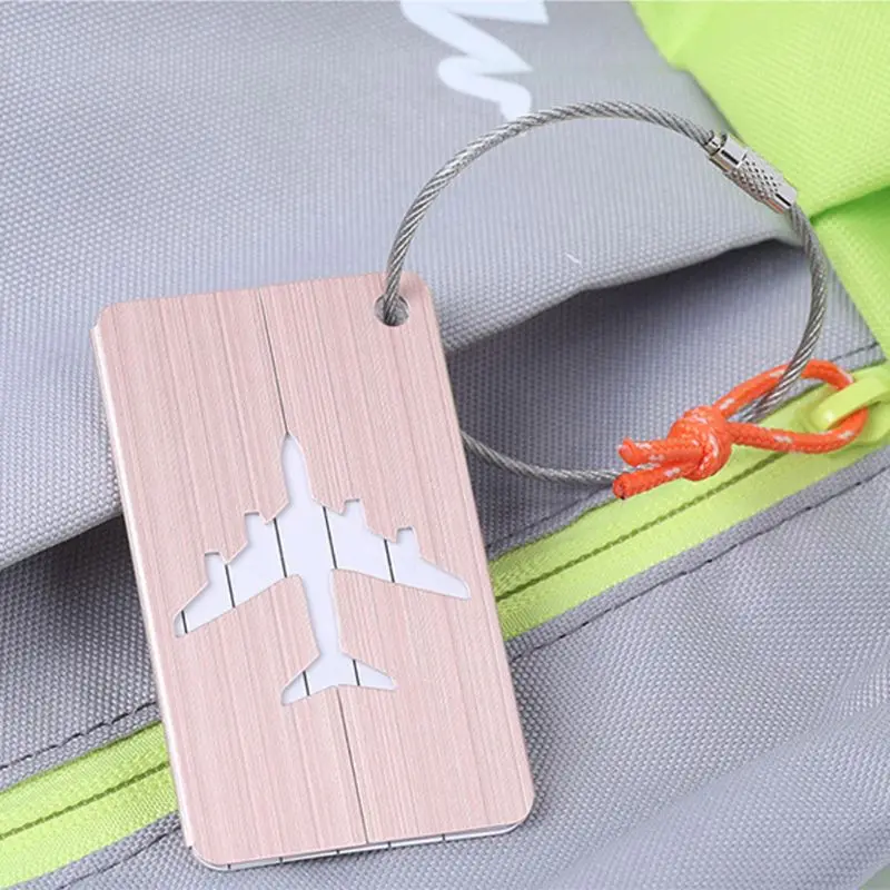 2019 Cute Luggage Tag Aluminum Alloy Air Plane Travel Suitcase Name Address ID Label Address Holder Boarding travel accessories 2019 Cute Luggage Tag Aluminum Alloy Air Plane Travel Suitcase Name Address ID Label Address Holder Boarding travel accessories