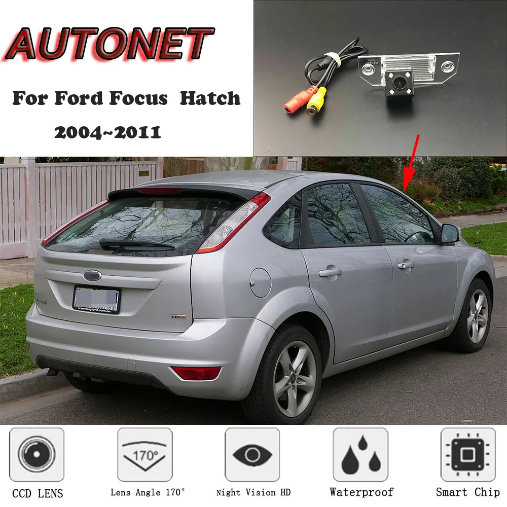 AUTONET HD камера заднего вида ночного видения для Ford Focus 5D Hatch 2004~ 2011 CCD/камера или Кронштейн номерного знака